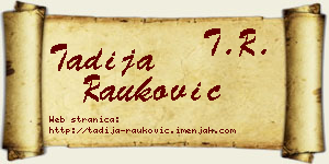 Tadija Rauković vizit kartica